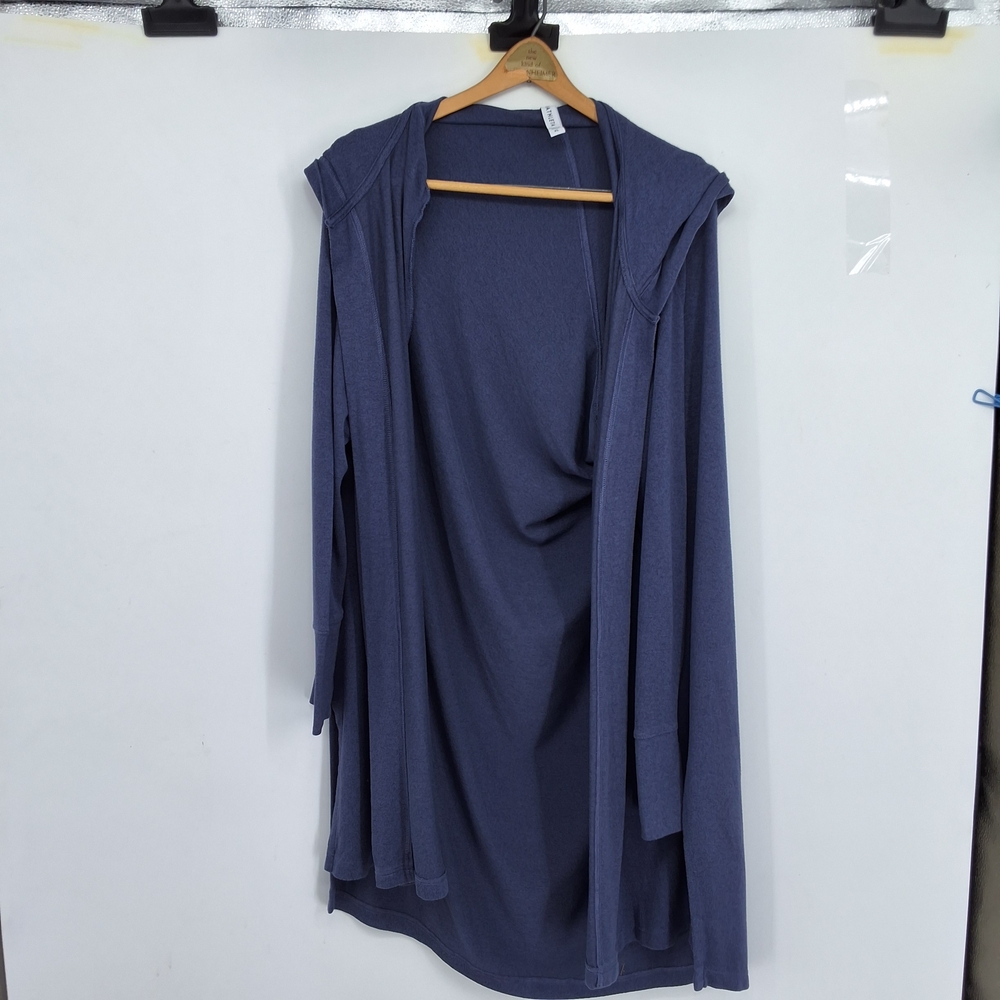 Athleta Xl Slate Blue Terry Cloth Knit Cardigan